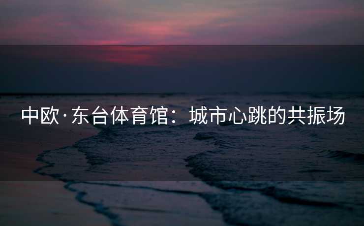 中欧·东台体育馆：城市心跳的共振场